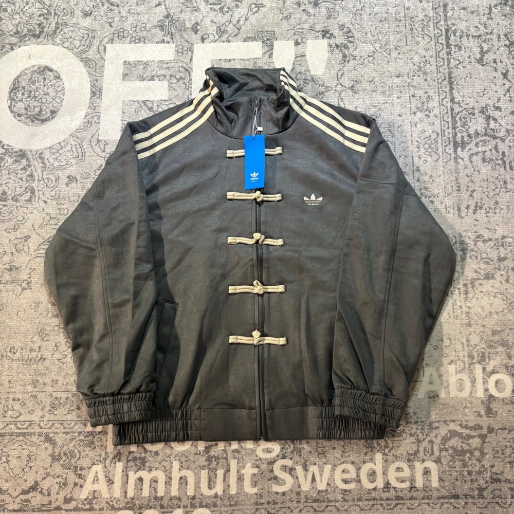 Adidas Originals Frog Button Track Jacket Grey Excellent